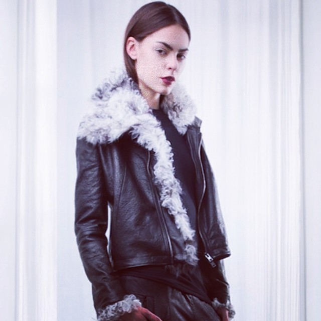 Fur & leather biker jacket by #Victoria/Tomas AW14-15 #publicimagepr #autumnwinter #fashion @publicimagepr