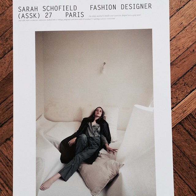 Sarah Schofield one of the 2 genius designers behind ASSK label shot for PURPLE by Camille Bidault Waddington @purplefashionmagazine @ozpurple @assk_paris